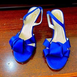 Kate Spade sapphire blue sling backs